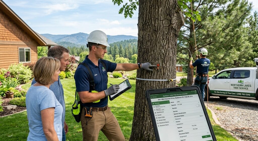 Professional on-site tree survey and inspection